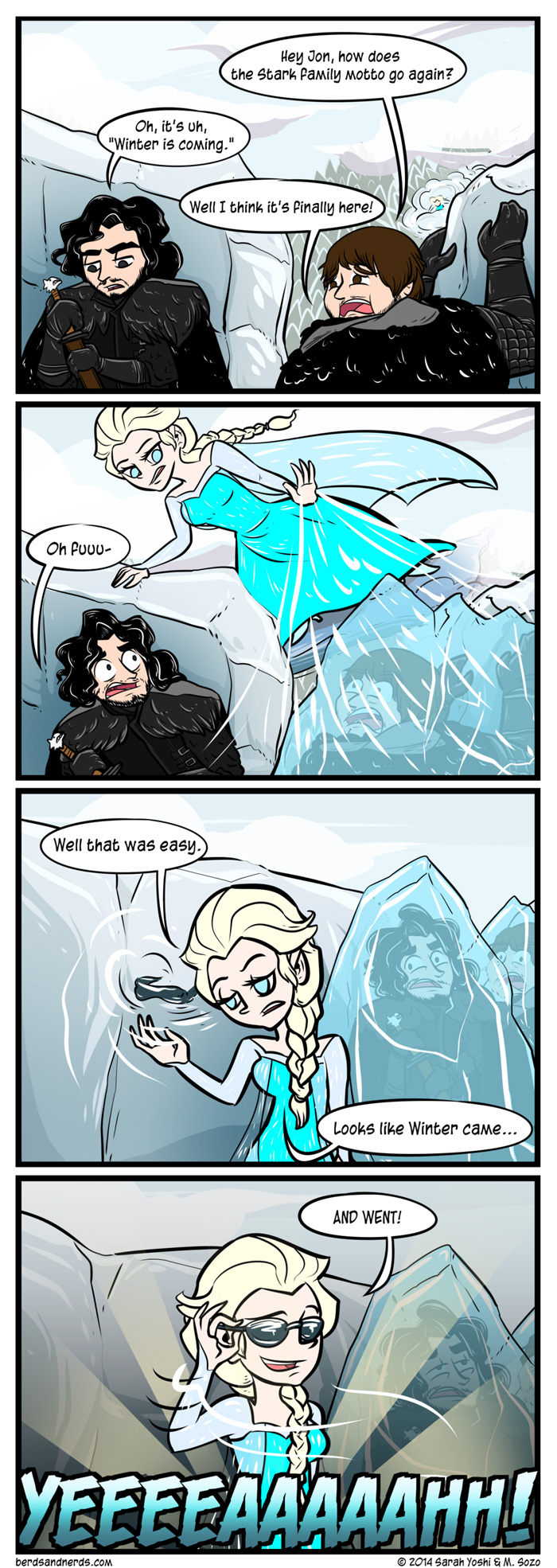Game of Thrones Frozen Comic - The Wolf Who Cried Winter
