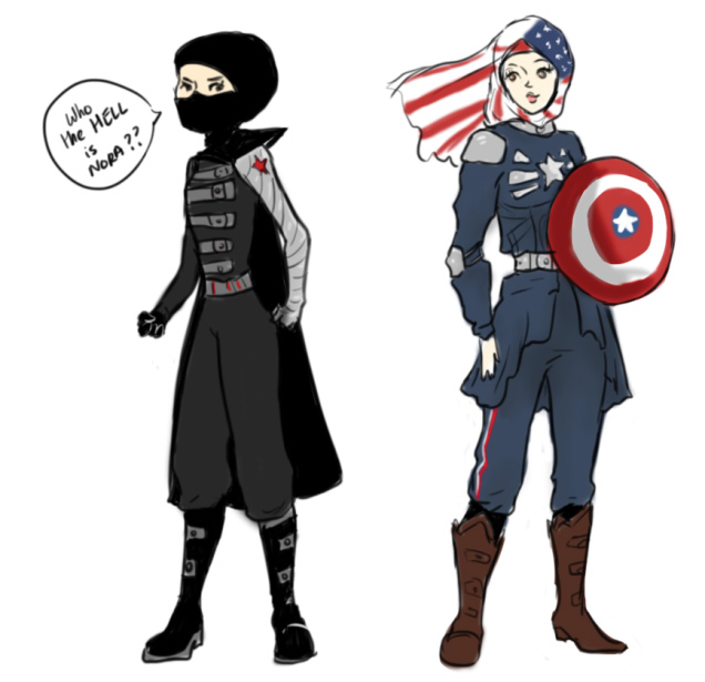 Superheroes Wearing Hijabs Fan Art