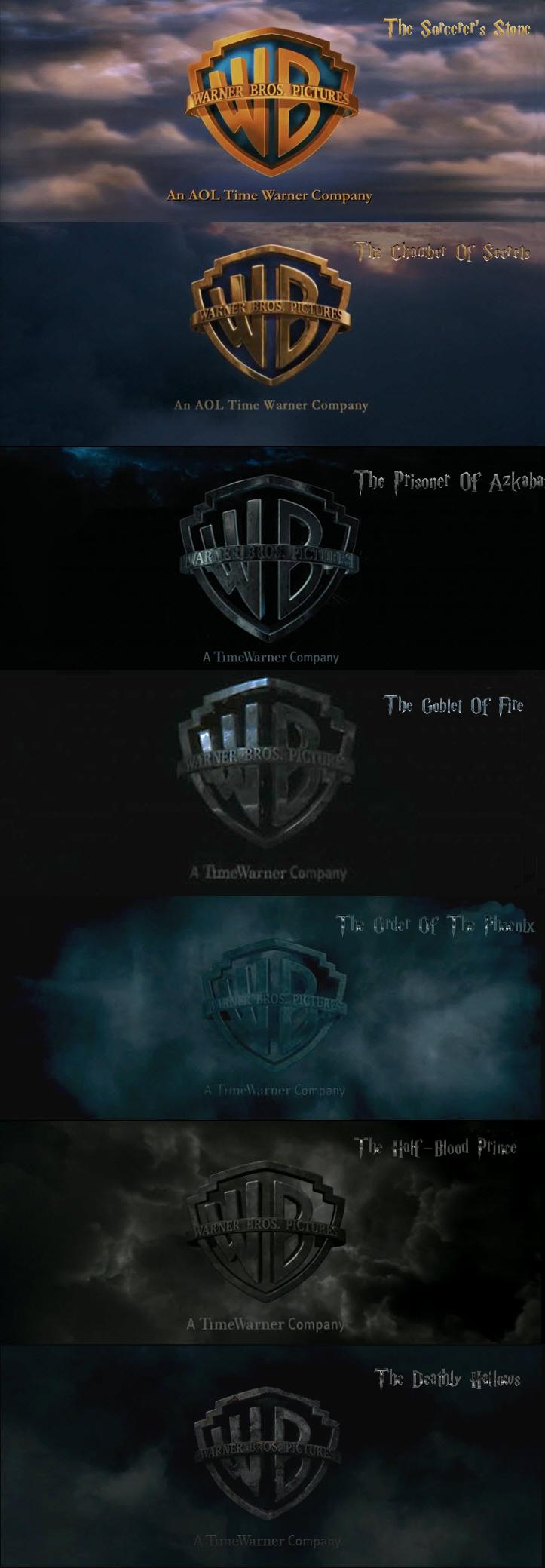 Harry Potter Warner Bros. Title Screens Change Over Time