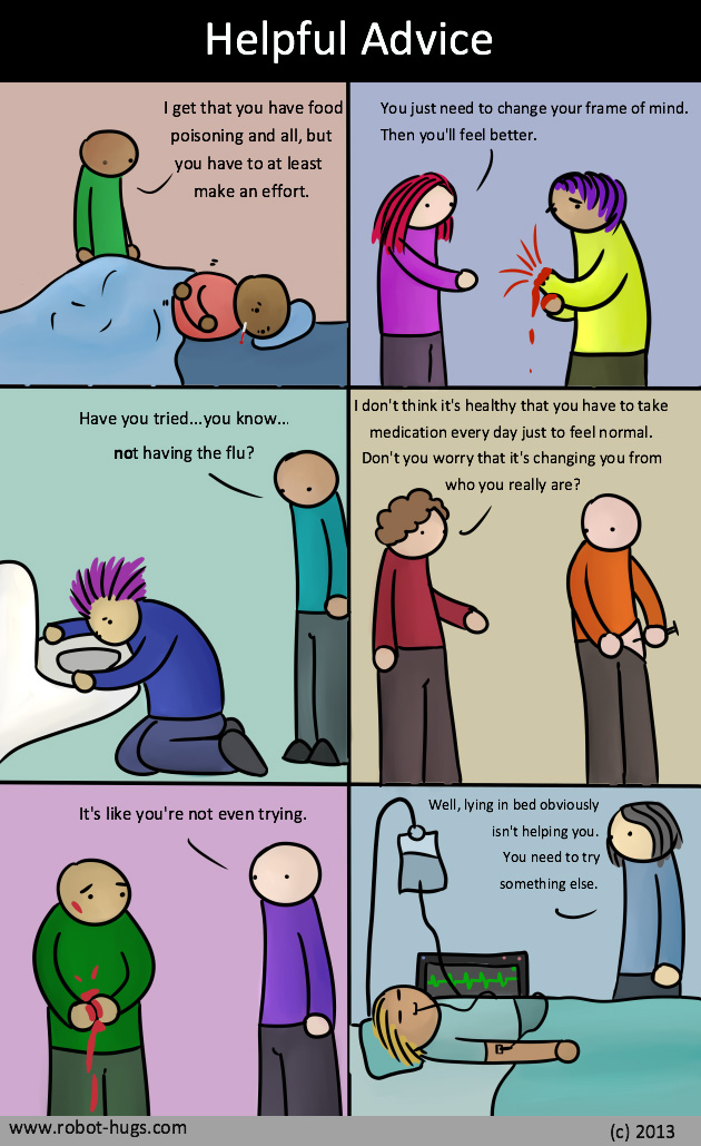 If Physical Illness Were Treated Like Mental Illness Comic