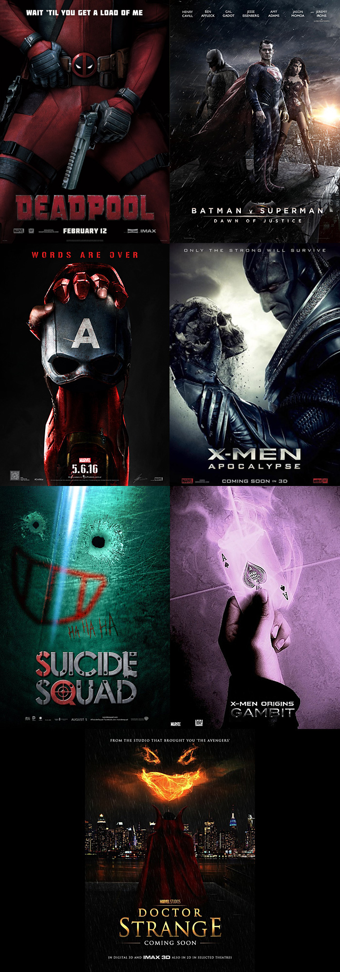 2016 Superhero Movies