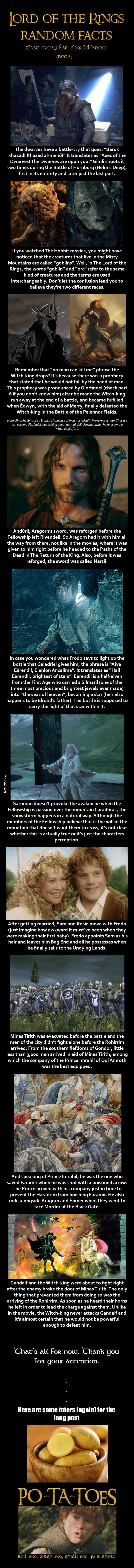 Lord of the Rings Random Facts Part 8