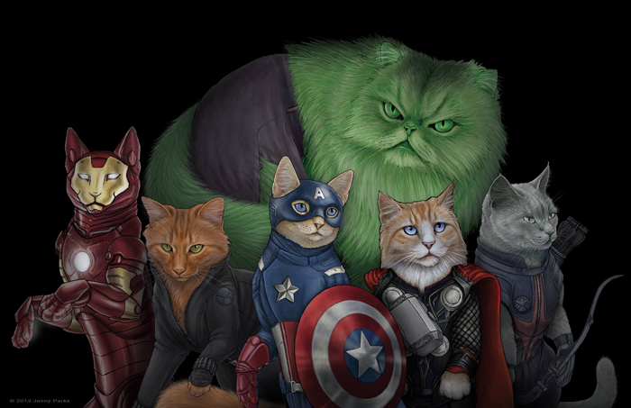 Marvel Cat Art