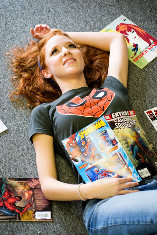 Mary Jane in the Comic Book Shop