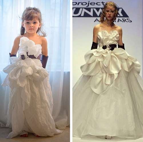 4-Year-Old And Her Mom Make Amazing Paper Versions Of Famous Dresses