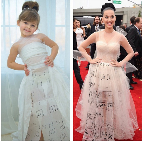 4-Year-Old And Her Mom Make Amazing Paper Versions Of Famous Dresses