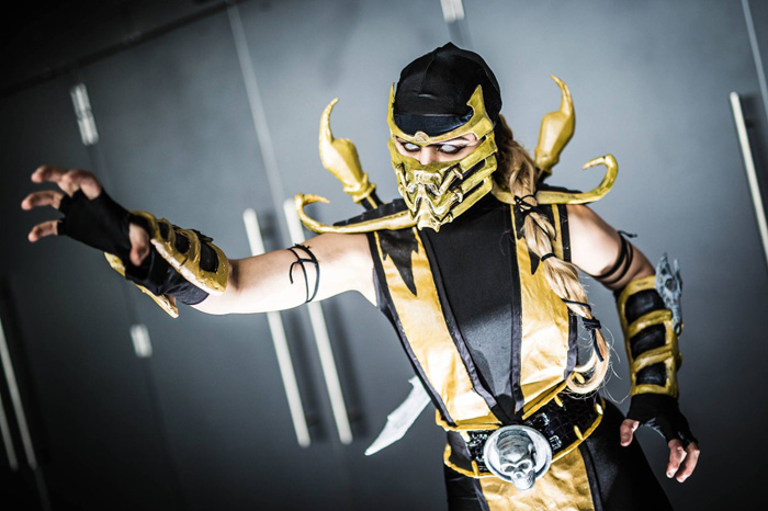 Genderbent Scorpion from Mortal Kombat 9 Cosplay