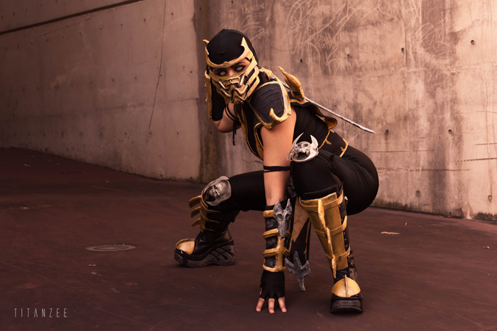 Genderbent Scorpion from Mortal Kombat 9 Cosplay