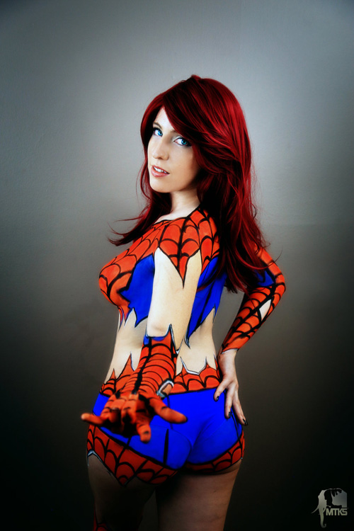 Spiderman Mary Jane Body Paint
