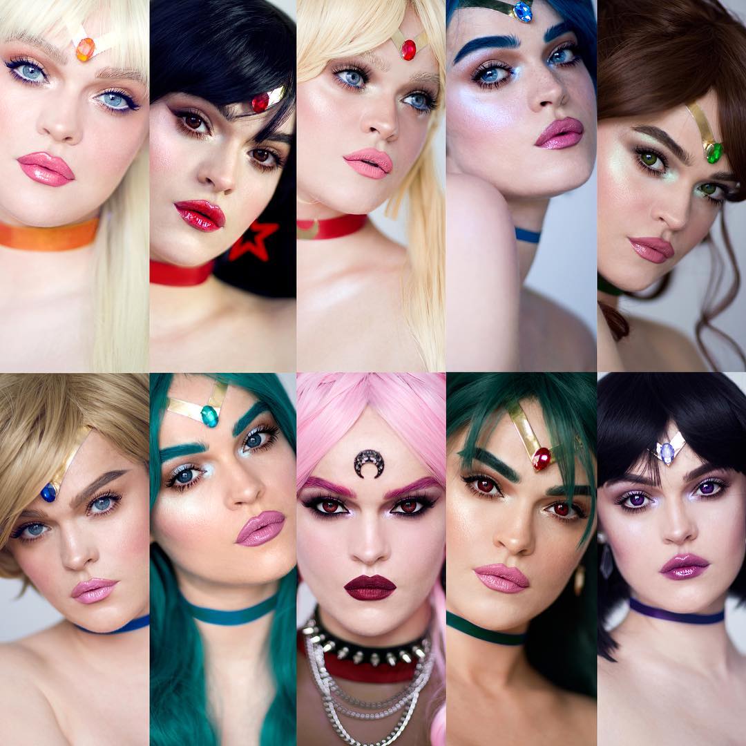 Makeup Artist Transforms Herself Into Every Sailor Moon Scout