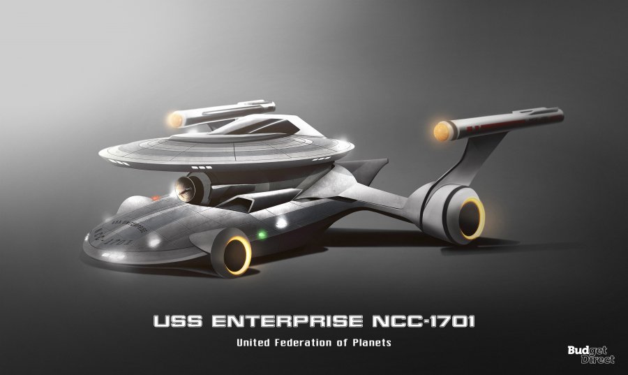 Star Trek Ships Redesigned as Cars