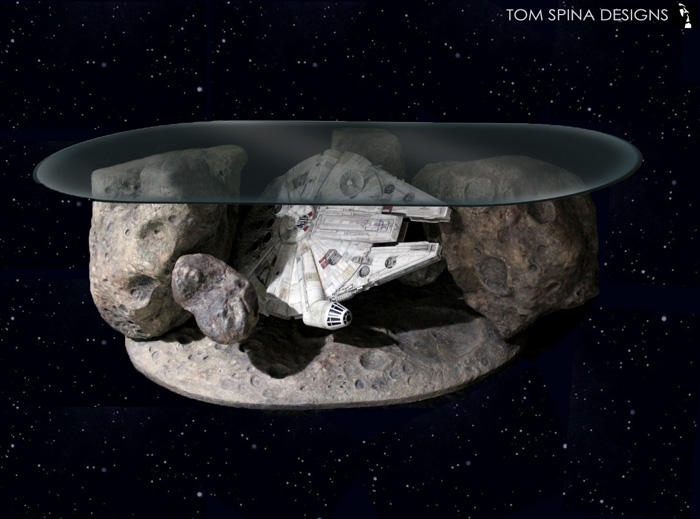 Millennium Falcon Asteroid Chase Coffee Table
