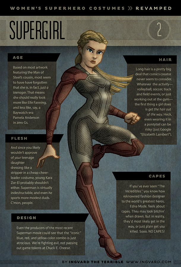 Practical Womens Superhero Costume Redesigns