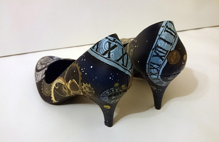 Hand Painted TARDIS Doctor Who Shoes