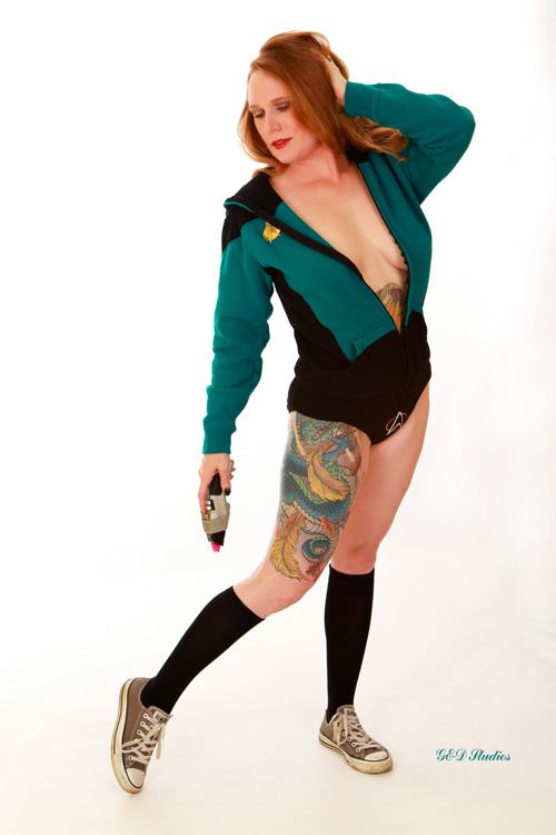 Sexy Star Trek TNG Fangirl Photoshoot