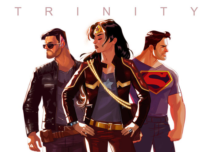 Batman/Wonder Woman/Superman: Trinity Redesign Fan Art