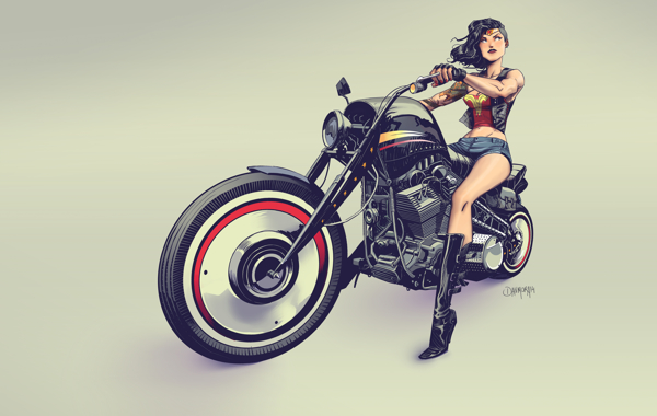 Biker Wonder Woman Fan Art
