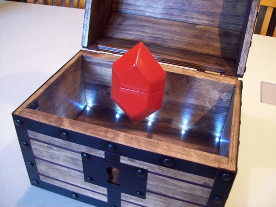 Zelda Chest with Rupee Engagement Ring Box