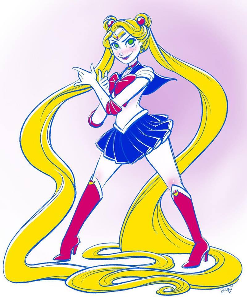 Disney Princesses as Sailor Scouts from Sailor Moon.