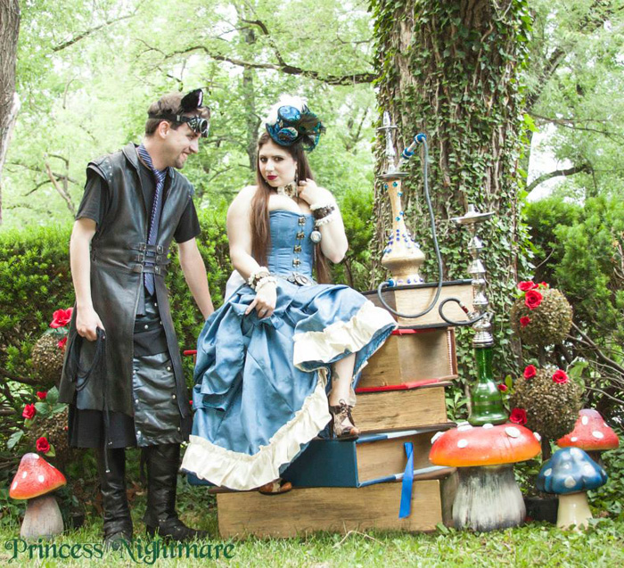 Steampunk Alice & Cheshire Cat Cosplay