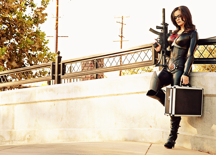 Model/Costume. looks phenomenal cosplaying as Baroness from G.I. Joe in thi...