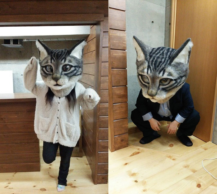 Giant Cat Head Costume