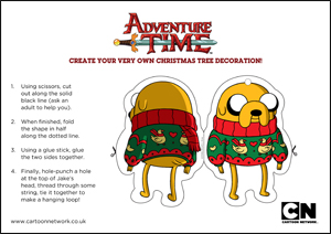 Print and Make Your Own Adventure Time Xmas Ornaments