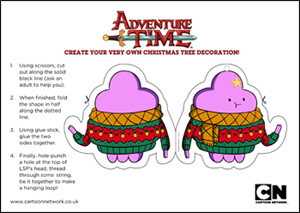 Print and Make Your Own Adventure Time Xmas Ornaments