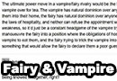 Vampire / Fairy Rivalry