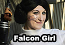 Falcon Girl Princess Leia/Tank Girl Mashup Fan Art Cosplay
