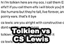 J. R. R. Tolkien vs C. S. Lewis