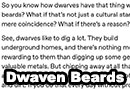 Dwarven Beards Fan Theory