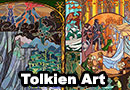 Tolkien Lore Stained Glass Inspired Fan Art