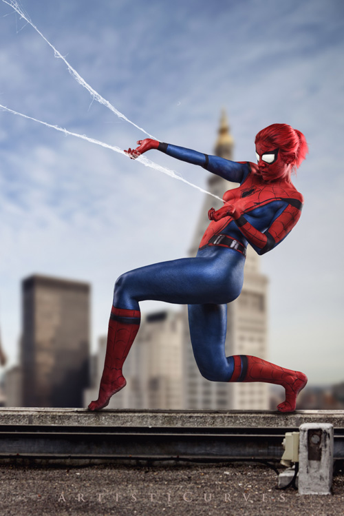 Spider-Man Body Paint.