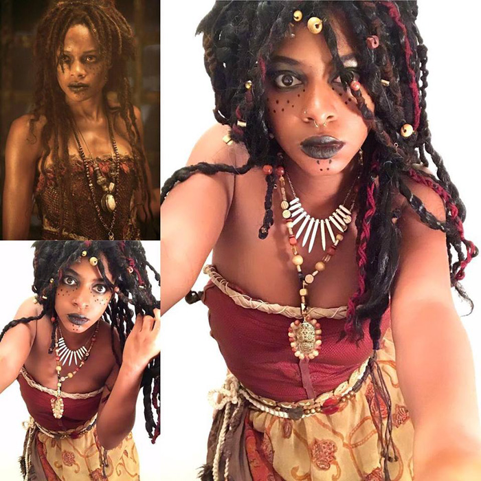 More. looks amazing cosplaying as Tia Dalma aka Calypso the Sea Goddess fro...