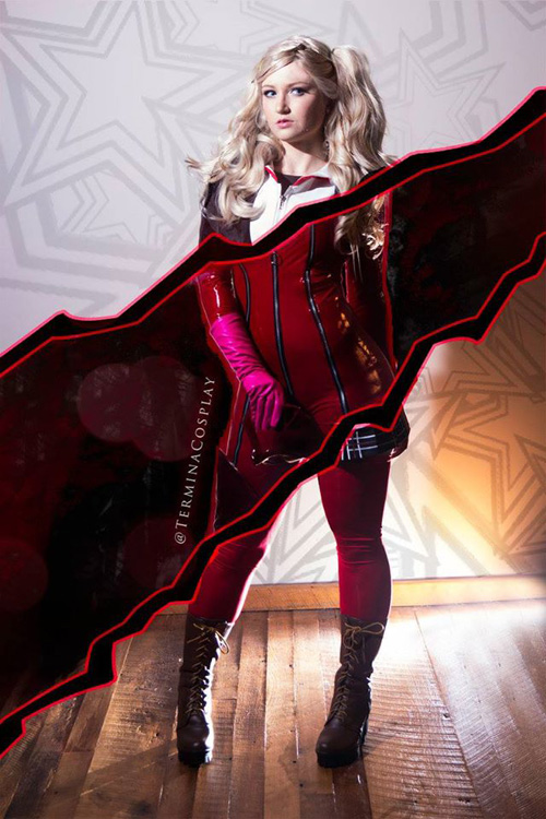 Share. looks fabulous cosplaying as Ann Takamaki aka Panther from Persona 5. ...