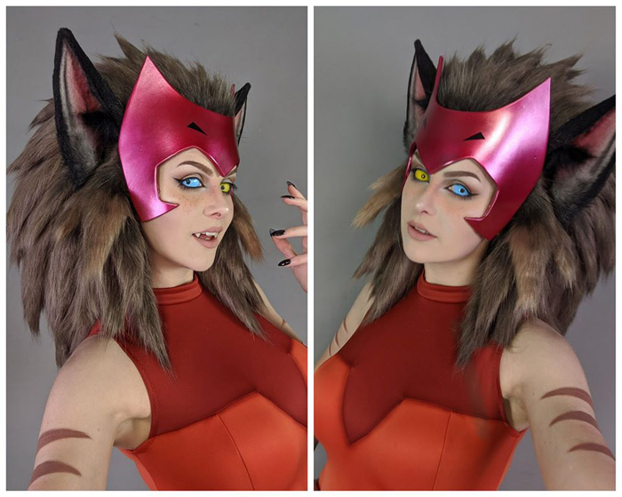 Cosplayer. looks fantastic cosplaying as Catra from She-Ra and the Princess...