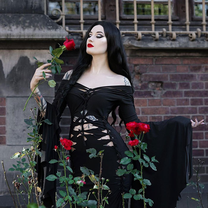 Morticia from The Addams Family Cosplay.