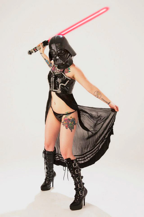 Female Darth Vader Cosplay.