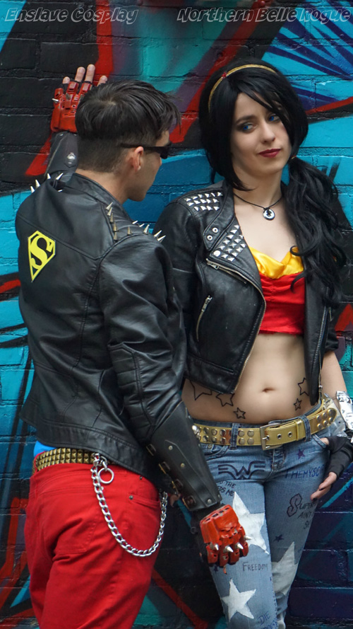 Punk Wonder Woman & Superman Cosplay