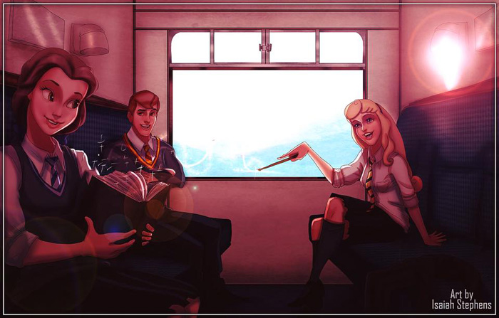 Disney Characters If They Went to Hogwarts Fan Art