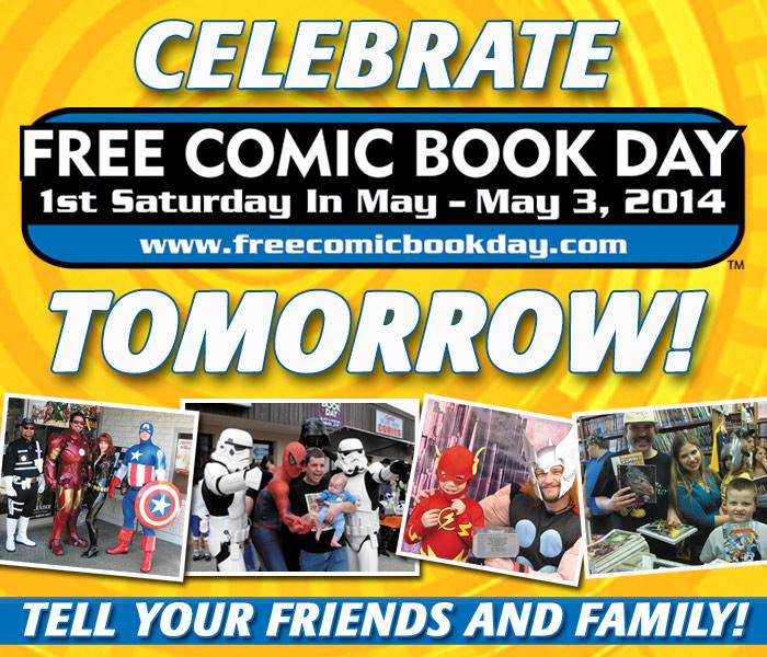 Free Comic Book Day is May 3rd, 2014