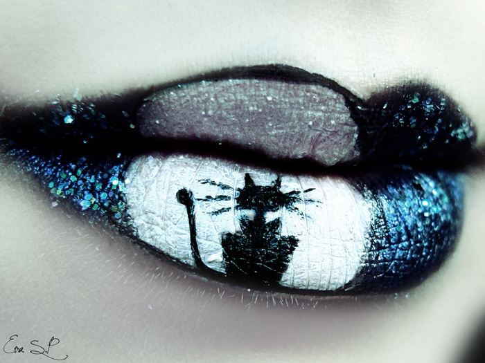 Incredibly Detailed Halloween Makeup Lip Art