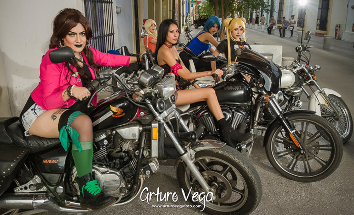 Biker Sailor Moon Group Cosplay