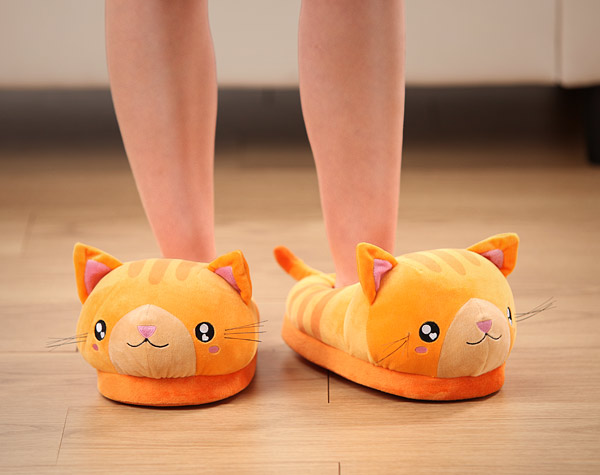 Cute Cozy Cat Slippers for Adults – Cattached