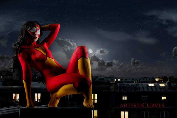 Spider-Woman Body Paint
