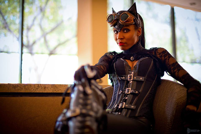 Steampunk Catwoman Cosplay.